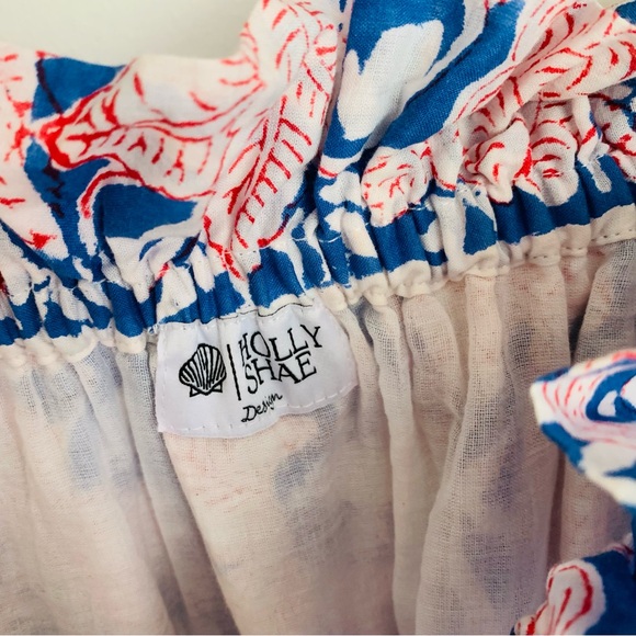 HOLLY SHAE DESIGN Kate Blouse in blue & red floral - Picture 4 of 6